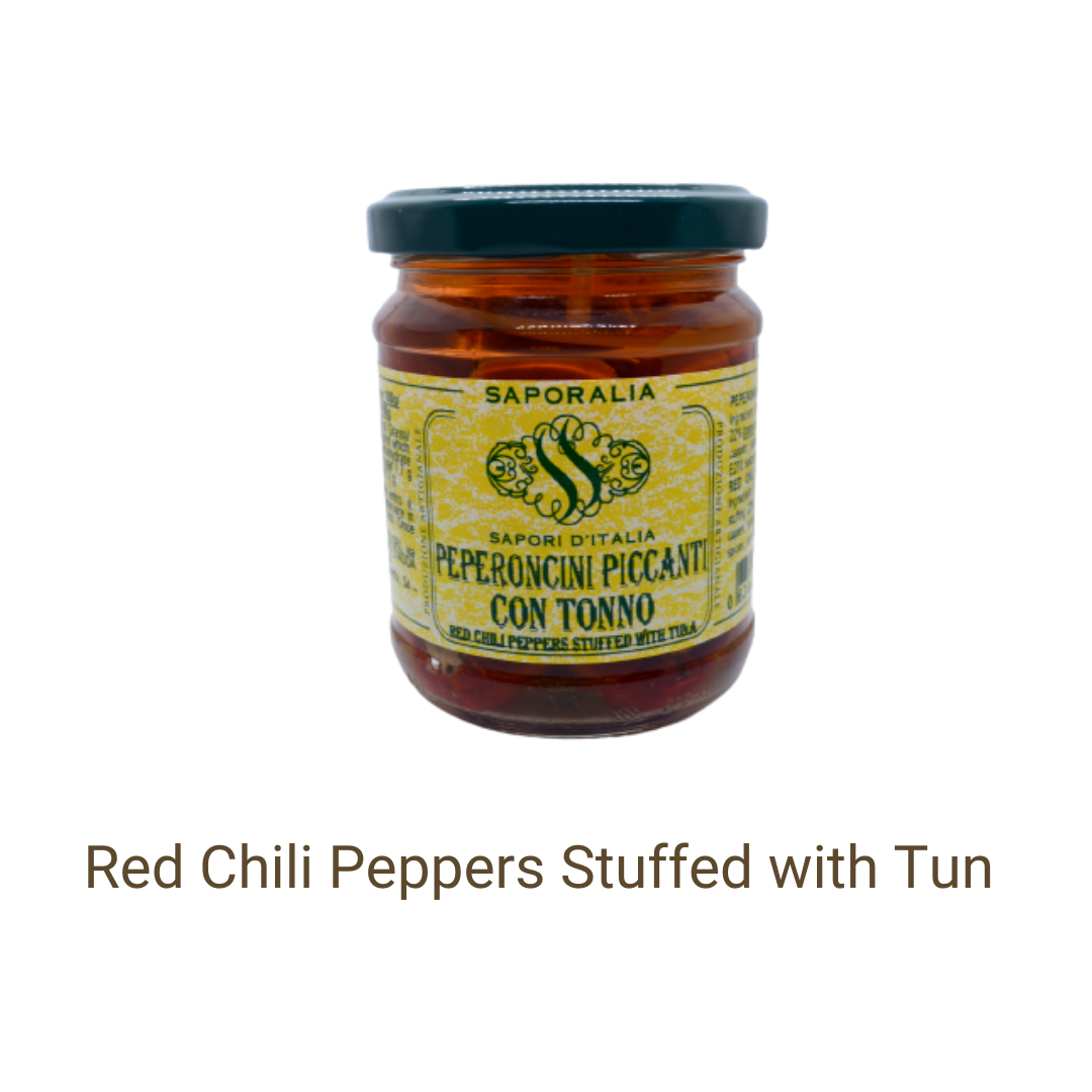 Red chili peppers stuffed with tuna 180ml